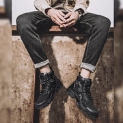Hiking Boots For Men Autumn High Top Camouflage Desert Casual Flats Mens Boot Breathable Non Slip Work Shoes Zapatillas Hombre