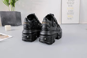 New Arrival Dark Gothic Dad Shoes | Heavy - Metal Punk Thick - Soled Women's Boots