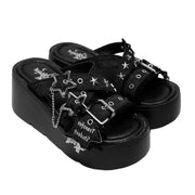 Women Chunky Platform Sandals Women Fashion Summer Beach Thick Bottom Shoes for Women Plus Size Fashion Wedge Heel Sandals 2025