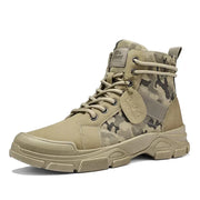 Camouflage Men's Boots Trendy Casual Workwear Shoes Medium Top Boots Retro Hiking Trekking Climbing Desert Boots Motocross Boots