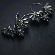 Gothic Fashion Gothic Ancient Spread The Wings Bat Hoop Earrings for Women Men Halloween Witch Hip-hop Punk Jewelry Accessories