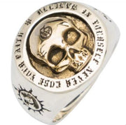 Gothic Ghost Head Skull Ring for Men Silver Color Metal Ring Punk Rock Biker Jewelry Gift Wholesale