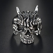 Gothic Teeth Vampire Ring For Men Women Retro Creative Hiphop Half Face Skull Mask Rings Punk Party Jewelry