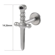 1PC Punk Gothic Labret Surgical Steel Ear Lip Studs Tragus Helix Cartilage Lobe Earrings Women Man Body Piercing Jewelry