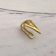Gothic Geometric Beast Tooth Metal No Piercing Lip Clip Ear Clip For Men Women Party Cosplay Individuality Face Accessories