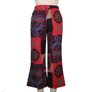 Ethnic Style Wide Leg Trousers Women Yoga Harem Pants Gypsy Hippie Thai Boho Court Pants Ruched Waist Aladdin Women's Pants