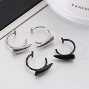 2PCS Stainless Steel Personalised Sharp Teeth Fake Piercing Lip Ring Punk Exaggerated Jewelry for Women Gothic Body Jewelry