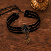 Gothic Style Choker Necklace For Women Personalized Lace Rose Blossom Neck Chain Niche Lolita Neck Accessory Halloween Jewelries