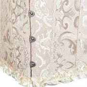 Gothic Corsets Lace Up Corset Top Y2K Jacquard Design Bustier Corset Boned Structure Floral Lace Waist Trainer Cincher Women