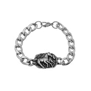 Gothic Hell Demon Ghost Head Bracelet Full Skull Bracelet Men's Motorcycle Punk Rock Halloween Jewelry Accessories