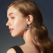 Gothic Bat Earrings 925 Sterling Silver Halloween Leverback Earrings Jewelry Halloween Christmas Gifts for Women