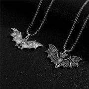 Gothic Alloy Bat Pendant Necklace Men Women Fashion Neck Jewelry Cool Girls Halloween Party Personality Necklaces Accessories