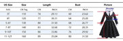 Gothic Black Dress Halloween Costume for Girls 2025 Party Ball Gown Children Cosplay Adams Family Vestido