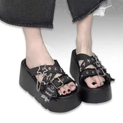 Women Chunky Platform Sandals Women Fashion Summer Beach Thick Bottom Shoes for Women Plus Size Fashion Wedge Heel Sandals 2025