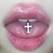 Multi-color Gothic cross tongue ring titanium steel piercing tongue jewelry cool punk style body piercing jewelry