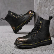 Men's Ankle Boots, Retro British High-top Men's Boots, High-quality Leather Shoes, 2025 New Style Outdoor Men's Motorcycle Boots