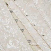 Gothic Corsets Lace Up Corset Top Y2K Jacquard Design Bustier Corset Boned Structure Floral Lace Waist Trainer Cincher Women