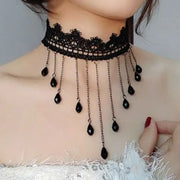 Neo-Gothic Black Sexy Lace Chokers Necklace for Women Fashion Retro Clavicle Chain Halloween Collar Y2K Decoration Jewelry Gifts