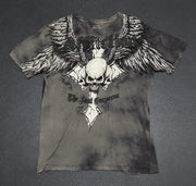 2000s Gothic T shirt Suffering Skeleton Print Top Y2K Angel Hip Hop Harajuku Street Plus Size Loose T shirt Fashion Clothing