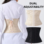 Women's Gothic Corset Waist Trainer Shaping Top with 3 Hooks and Bust Support Slimming Bodysuit for Layering or Outerwear Sty