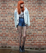 Woman Girls Gothic Cartoon Fishnet Stockings Snake Kuromies Skull Socks Mesh Tights Panties Lolita Plus Size Pantyhose Leggings