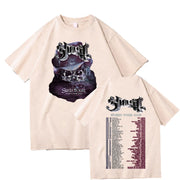 Ghost Band World Tour New Tshirts Vintage Two Sides Cotton T-shirt Gothic Rock Tees Summer Fashion Unisex Casual Clothing Tops