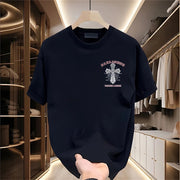 Gothic Style Men's T Shirt Harajuku Cross Printed Punk Casual Short Sleeve T Shirts Hip-hop Loose Streetwear Tops Men Clothing