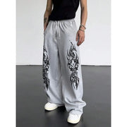 Men's Loose Gothic Dark Style Outdoor Casual Sport Leggings – The Ultimate Choice for Campus Fashion Pairing Trousers