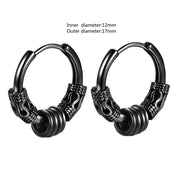 Gothic Full Skull Hoop Earrings Ghost Head Hypoallergenic Earrings Men\'s Cool Punk Rock Trend Jewelry