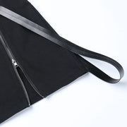 Y2k Skirt Dark Double Zipper Bag Hip Split Gothic Design Tight Skirt Harajuku Black Gothic Bag Hip Skirt Kawaii Vintage