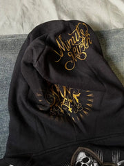 Gothic Affliction Hoodie New Retro Wing Pattern Printing Oversize Zipper Coat Men Women Hip Hop Personality Casual Sweatshirt