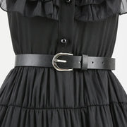 Gothic Style Black Dress Wensday Party Ball Gown Children Halloween Cosplay Adams Family Costume