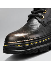 Men's Ankle Boots, Retro British High-top Men's Boots, High-quality Leather Shoes, 2025 New Style Outdoor Men's Motorcycle Boots
