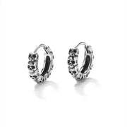 Gothic Full Skull Hoop Earrings Ghost Head Hypoallergenic Earrings Men\'s Cool Punk Rock Trend Jewelry