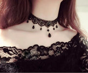 Neo-Gothic Black Sexy Lace Chokers Necklace for Women Fashion Retro Clavicle Chain Halloween Collar Y2K Decoration Jewelry Gifts