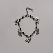 Gothic Bat Charm Bracelet - Goth Jewelry Unisex