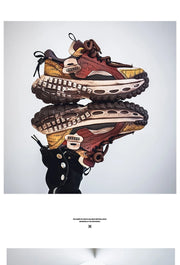 Gothic Style Trend Men Chunky Sneakers Street Fashion Men's Sports Shoes Comfortable Low Cut Casual Sneakers Male Heighten Shoes