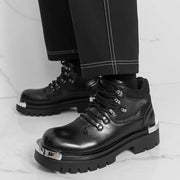 Men's boots Fashion autumn and winter styles Work and Party business office Outdoor Trendy Streets high top leather shoes