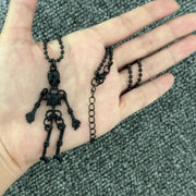 Gothic Luminous Skull Hollow Necklace for Women Fashion Halloween Skeleton Couple Pendant Necklace Party Jewellery Accessories