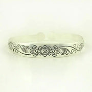 New Retro Cuff Bracelets Tibetan Silver Metal Carving Fish Elephant Flower Bangles Vintage Gypsy Jewelry Female Gifts