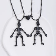 Gothic Luminous Skull Hollow Necklace for Women Fashion Halloween Skeleton Couple Pendant Necklace Party Jewellery Accessories