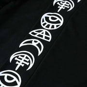 Gothic Punk Moon Printed Fashioanble Hooded Black Cardigan Thin Causal Soft Irregural Coat Cosplay Costumes