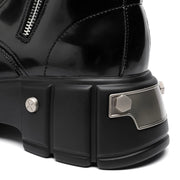 Men's High-Top Thick-Sole Height-Increasing Boots Trendy Metal Punk Style Oversized Boots High-Top Men's Footwear