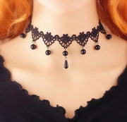 Neo-Gothic Black Sexy Lace Chokers Necklace for Women Fashion Retro Clavicle Chain Halloween Collar Y2K Decoration Jewelry Gifts