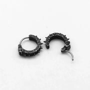 Gothic Black Skull Awl Earrings Statement Men Women Hip Hop Rock Jewelry Biker Party Accessories Hypoallergenic Earring