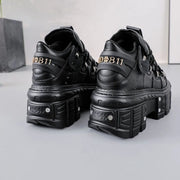 New Arrival Dark Gothic Dad Shoes | Heavy - Metal Punk Thick - Soled Women's Boots
