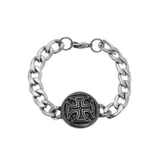 Gothic Hell Demon Ghost Head Bracelet Full Skull Bracelet Men's Motorcycle Punk Rock Halloween Jewelry Accessories