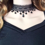 Neo-Gothic Black Sexy Lace Chokers Necklace for Women Fashion Retro Clavicle Chain Halloween Collar Y2K Decoration Jewelry Gifts