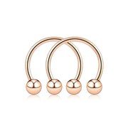 1Pair Steel Circular Barbell Horseshoe 16G 20G Lip Eyebrow Nose Septum Piercings Hoop Ear Cartilage Helix Lobe Earring Piercings