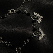 Gothic Bat Bracelet Charm Punk Jewelry Charm Adjustable Bracelets for Women Halloween Witchy Goth Accessory